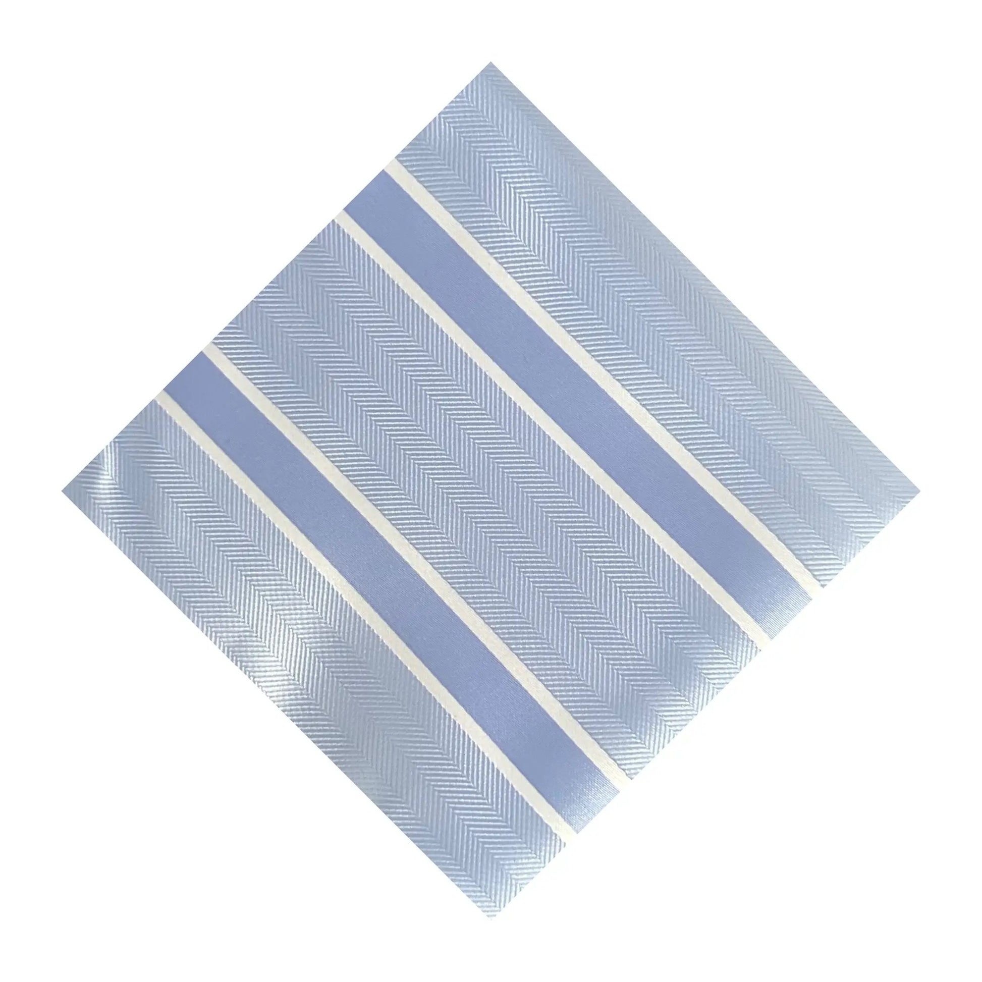 Light Blue & White Stripe Pocket Square - Charleston Edit by OFL Ties