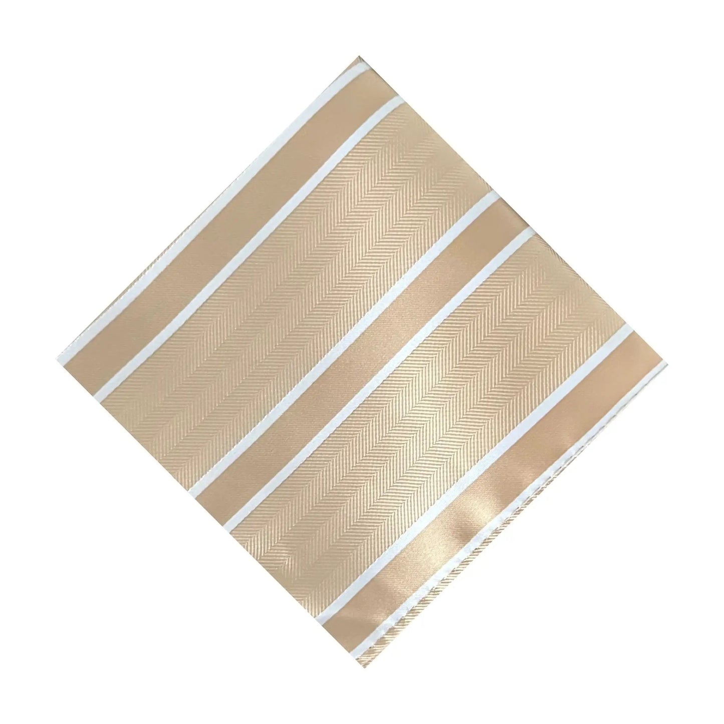 Pink Champagne Stripe Pocket Square - Charleston Edit by OFL Ties