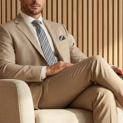Glacier Grey & White Stripe Tie - Charleston Edit by OFL Ties