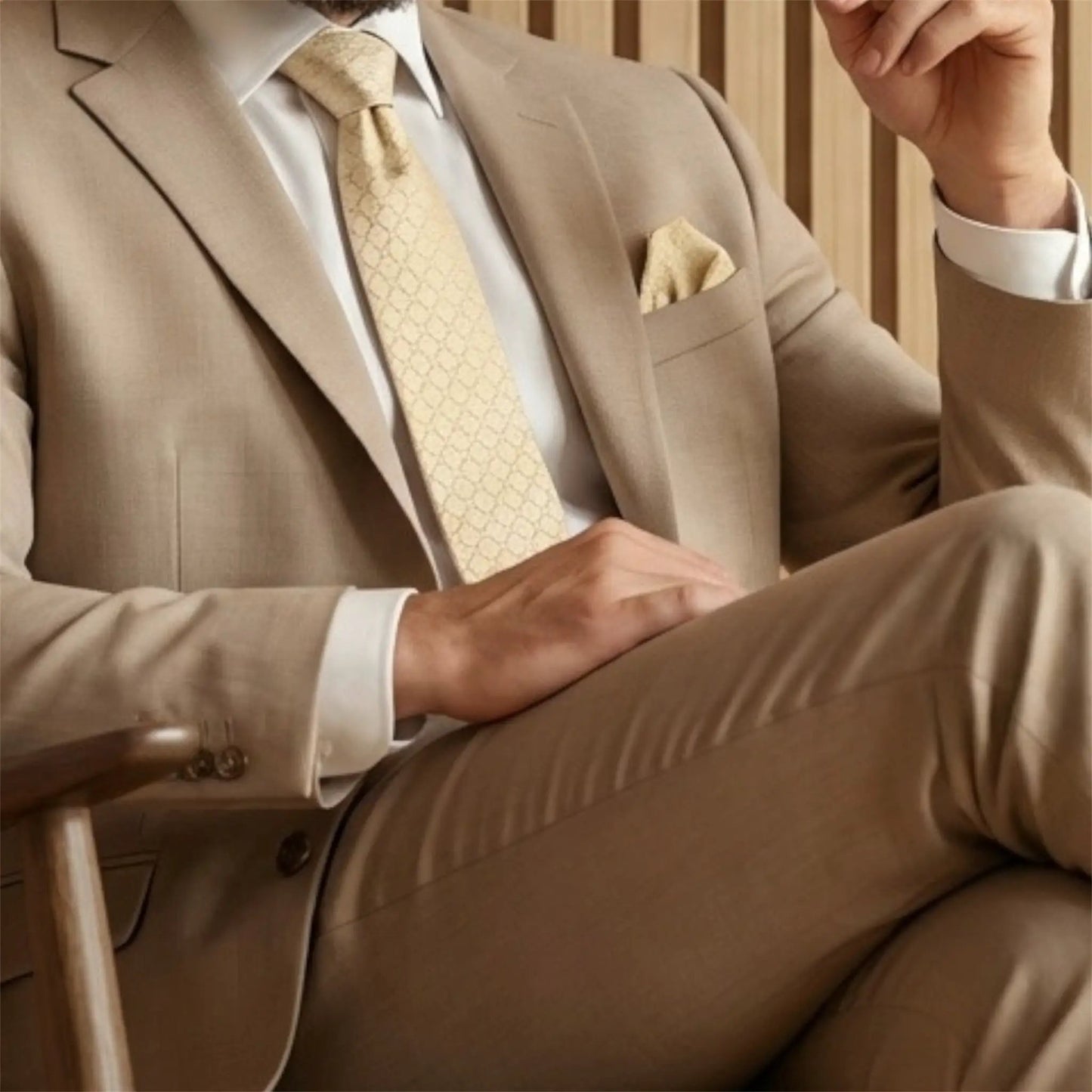 Pink Champagne Textured Tie by OFL Ties
