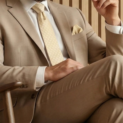 Pink Champagne Textured Tie by OFL Ties