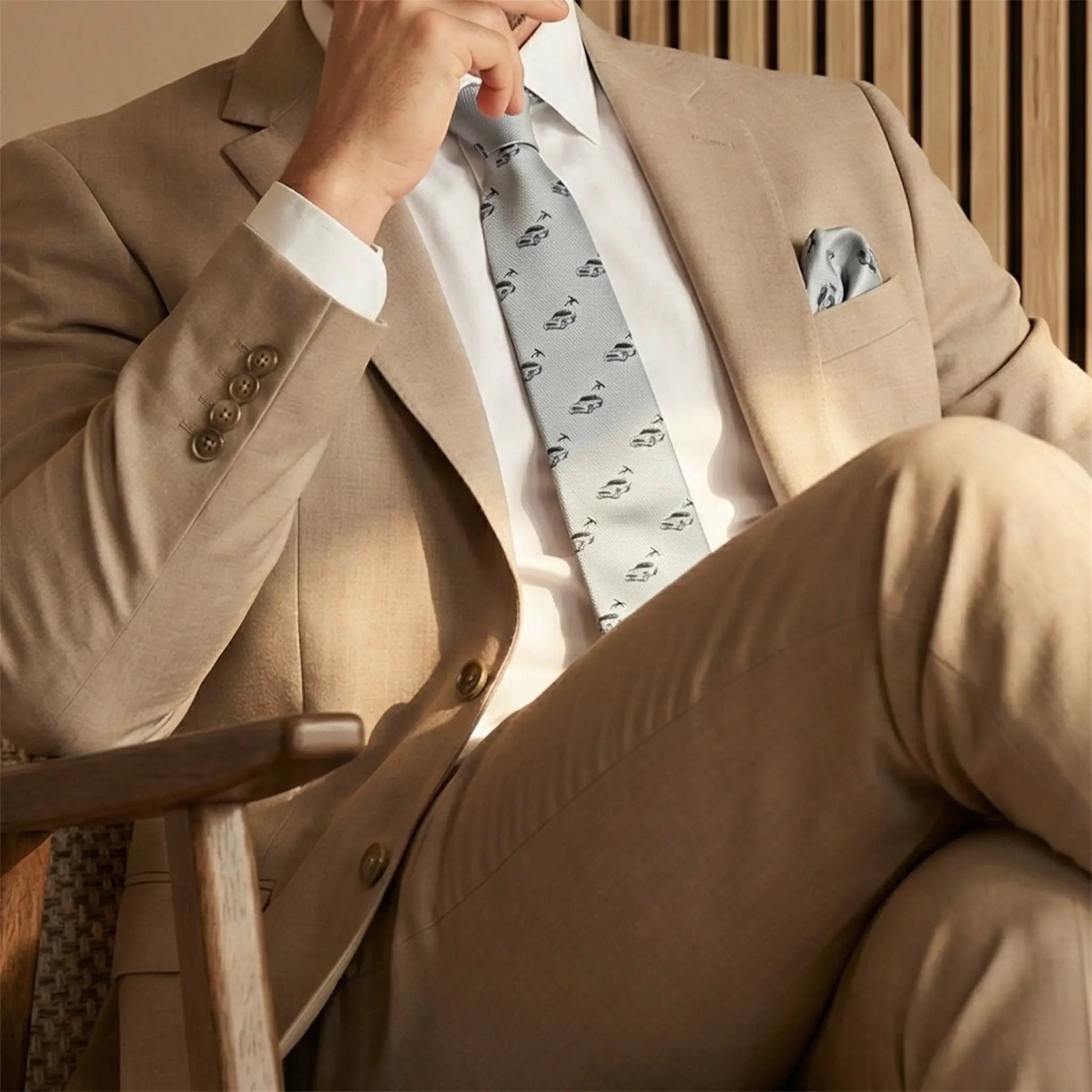 Aston Martin Ejector Seat Pocket Square by OFL Ties