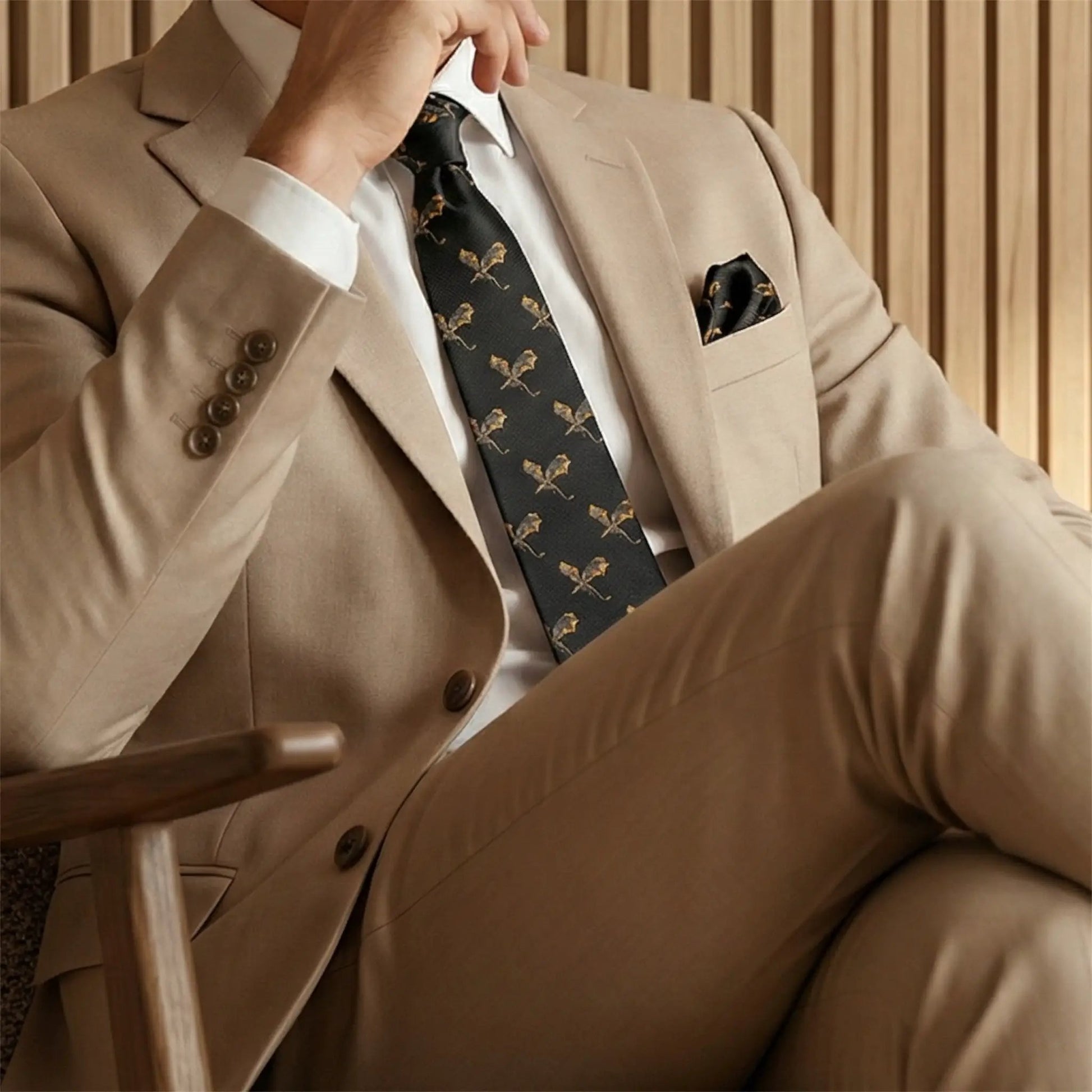 Dragon Tie Black by OFL Ties