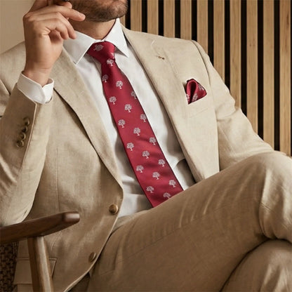 Tree Tie Red & Silver by OFL Ties