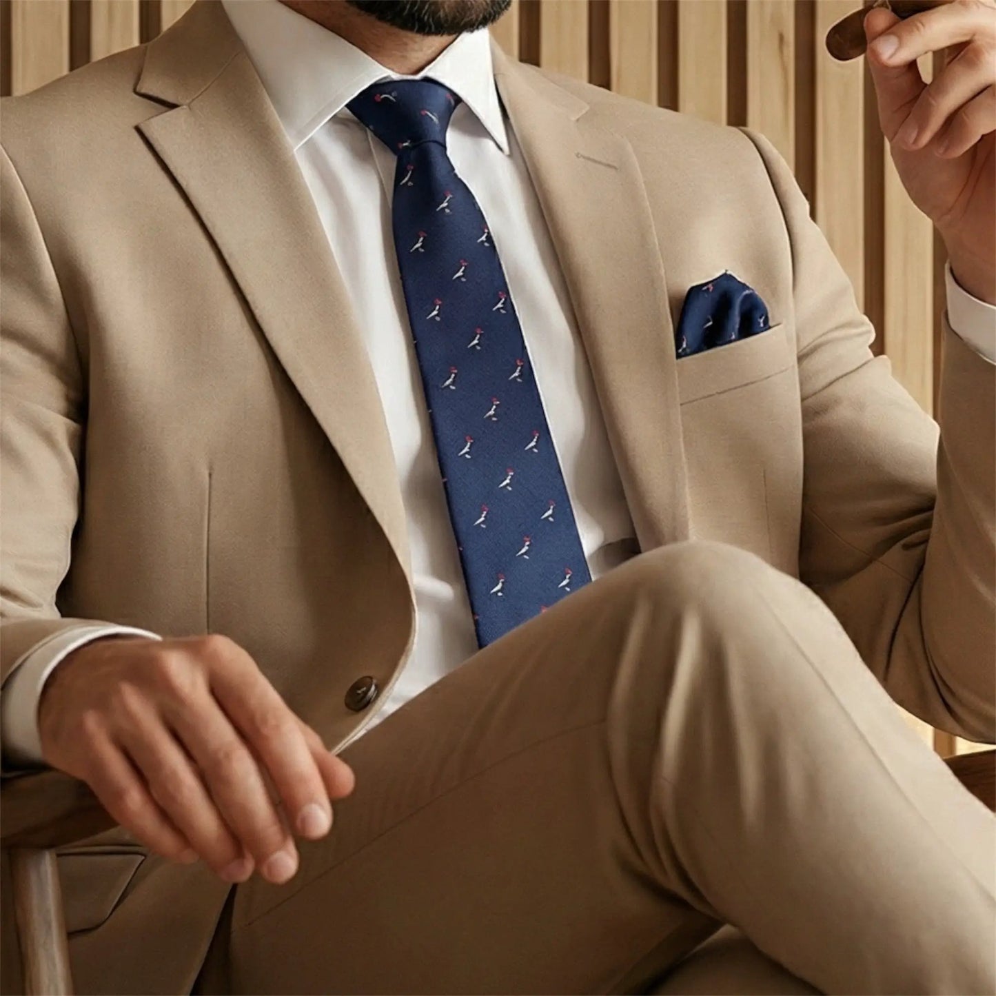 Woodpecker Pocket Square by OFL Ties