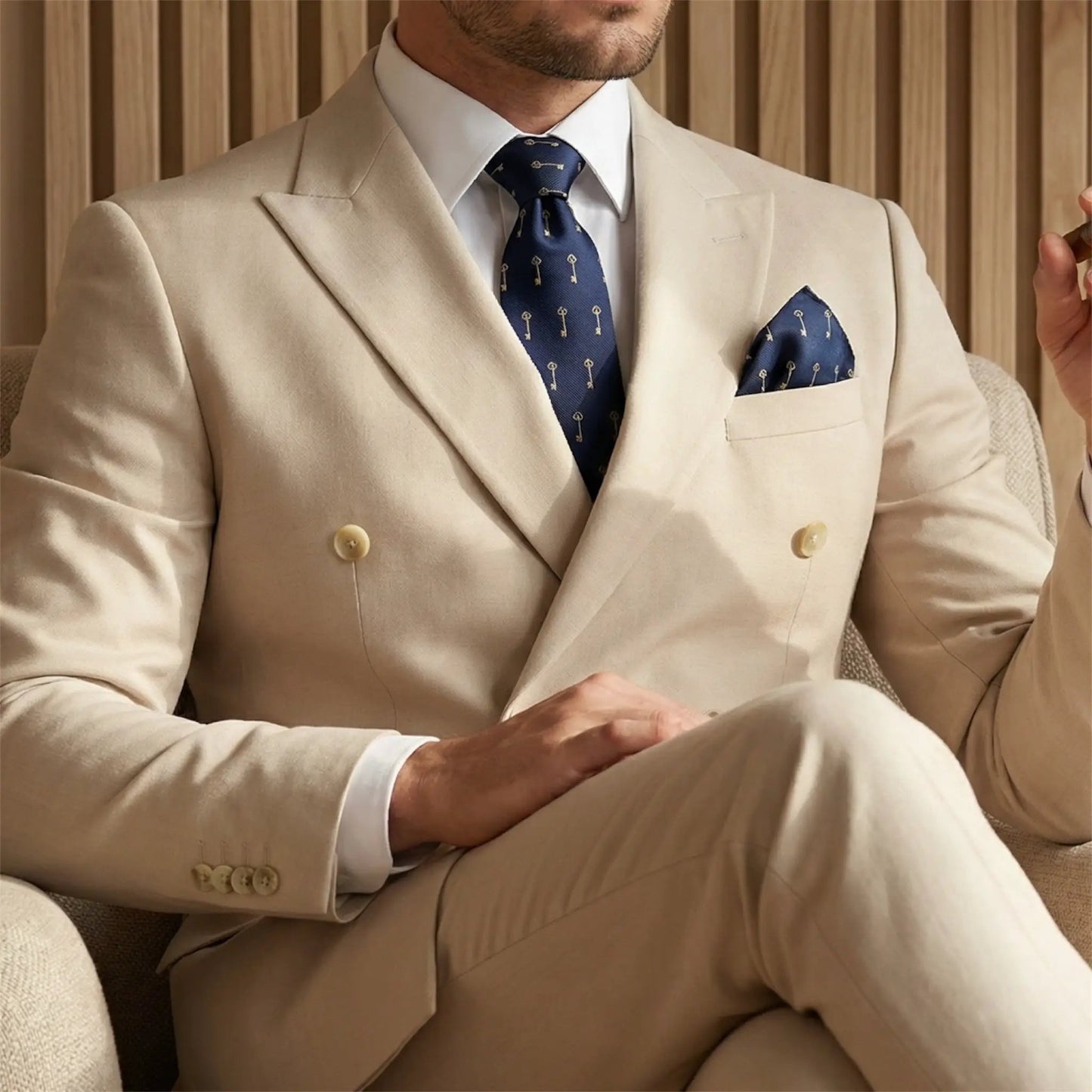 Key Pocket Square by OFL Ties
