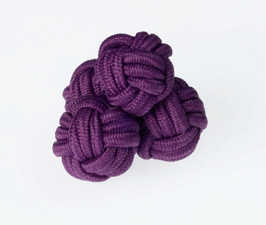 Plum Knots Cufflinks From Ringhart Shirting Fabrics K18 by Ringhart Shirting Fabrics