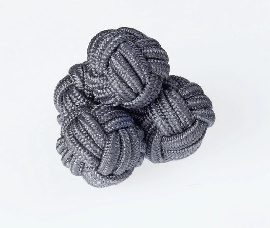 K29 Grey Knots Cufflinks Ringhart Shirting Fabrics by Ringhart Shirting Fabrics