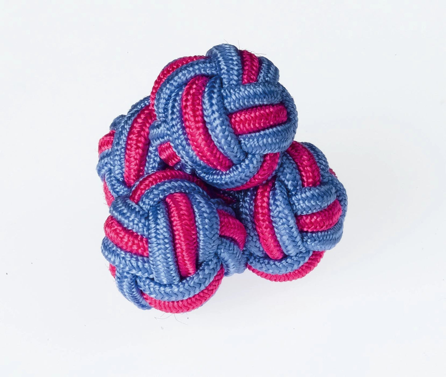 K45 Blue And Cerise Knots Cufflinks By Ringhart Shirting Fabrics by Ringhart Shirting Fabrics