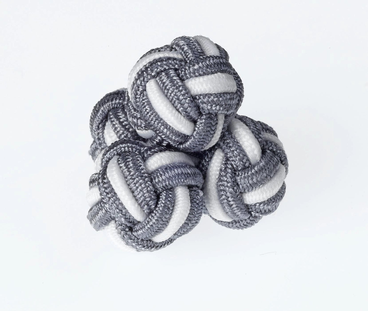 K50 Grey and White Knots Cufflinks for Formalwear Elegant Accessory by Ringhart Shirting Fabrics