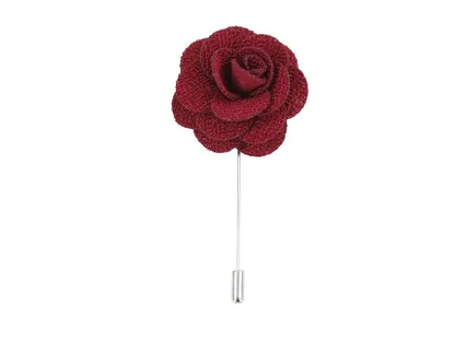 Boutonniere In Burgundy Silk by Benson & Clegg