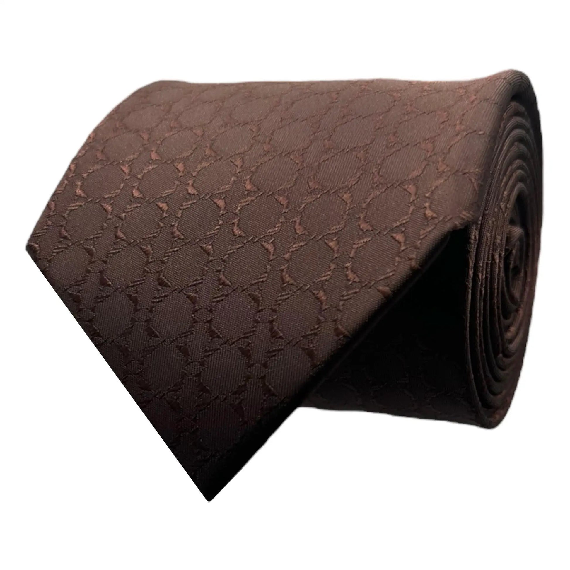 Red Brown Textured Tie by OFL Ties