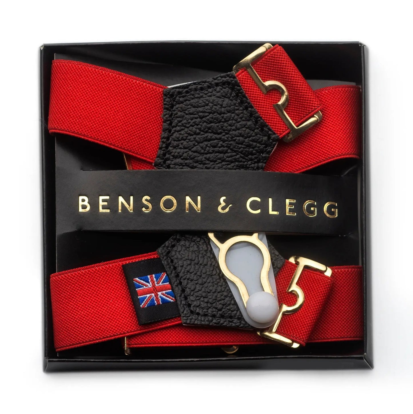 Sock Suspenders In Red by Benson & Clegg