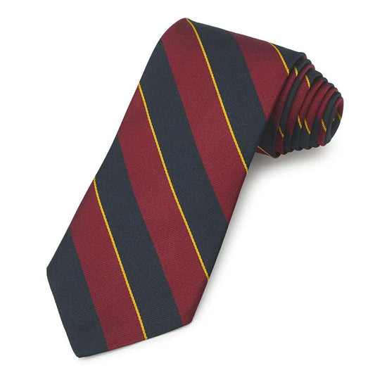 1st The Royal Dragoons Three-Fold Silk Reppe Tie by Benson & Clegg
