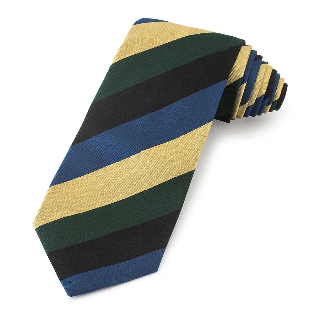 Gordon Highlanders Three-Fold Silk Reppe Tie by Benson & Clegg