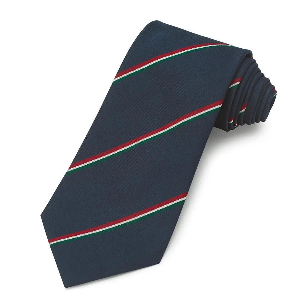 Merchant Navy Three-Fold Silk Reppe Tie by Benson & Clegg