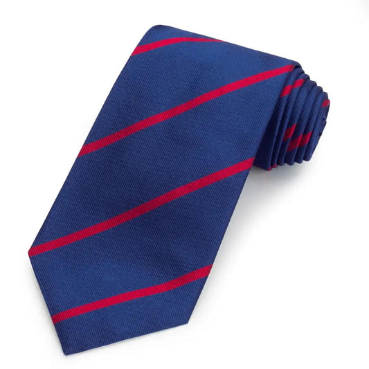 King's College London Three-Fold Silk Reppe Tie by Benson & Clegg