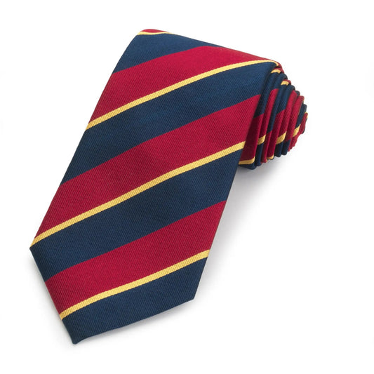 University of Wales Three-Fold Silk Reppe Tie by Benson & Clegg