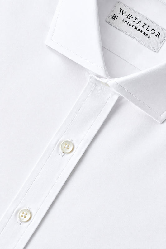 WH Taylor Shirtmakers Pack of Three Plain White Cotton Poplin Men's Bespoke Shirt by whtshirtmakers.com