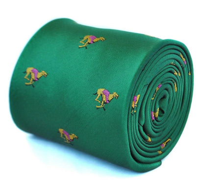 Frederick Thomas Dark Green Racing Greyhound Tie For The Luxury Professional Man With Quiet Confidence by Frederick Thomas Handmade Mens Ties