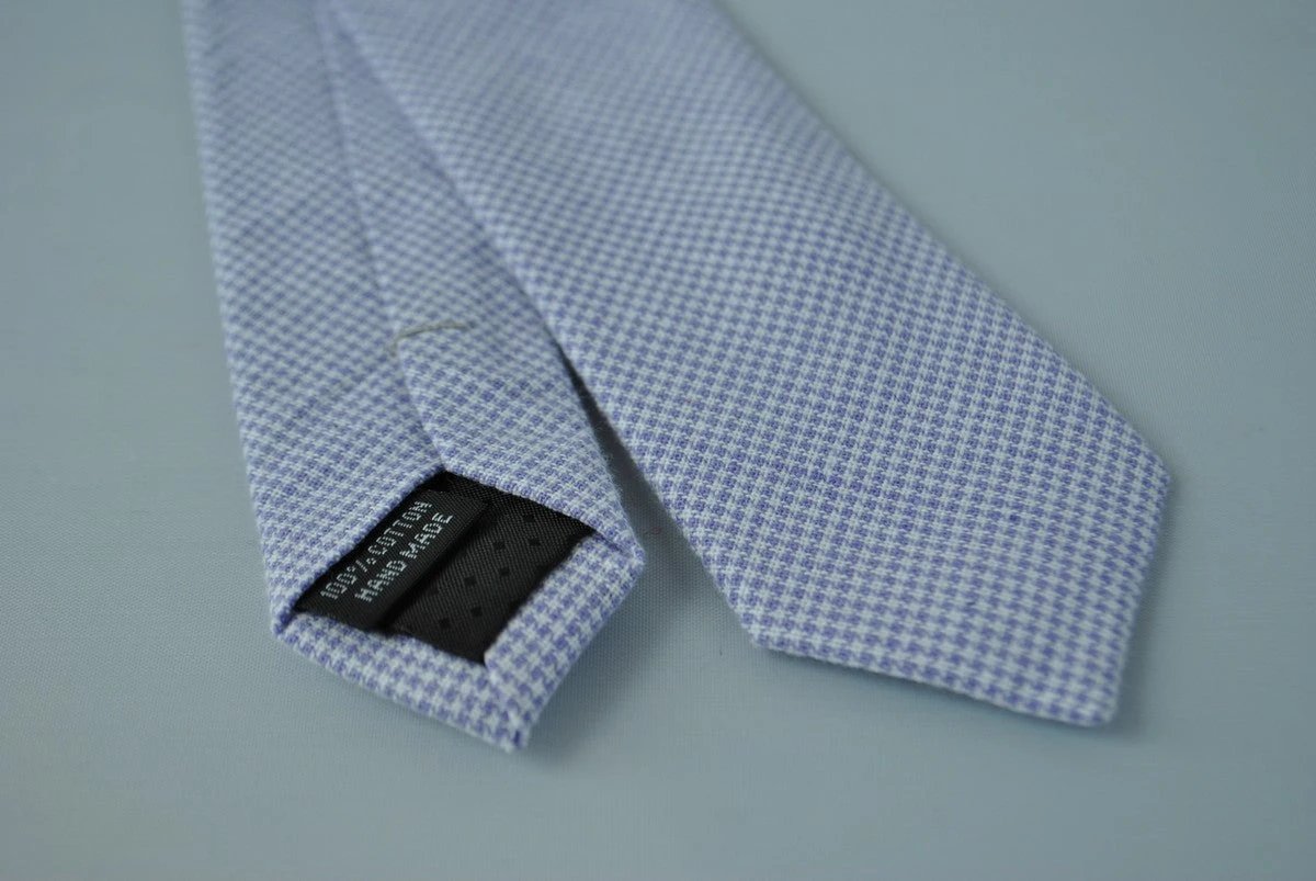 lilac purple dogtooth skinny cotton tie by Frederick Thomas Handmade Mens Ties