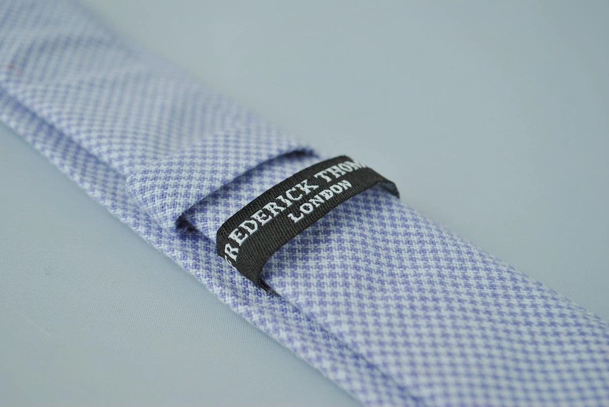 lilac purple dogtooth skinny cotton tie by Frederick Thomas Handmade Mens Ties