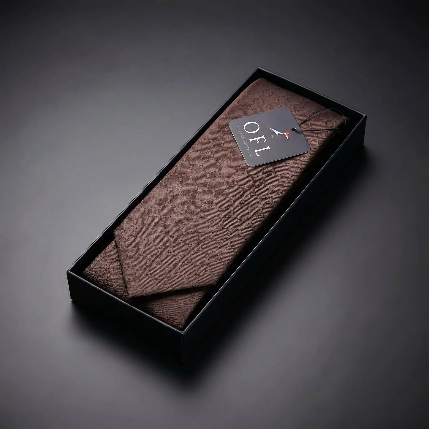 Red Brown Textured Tie by OFL Ties