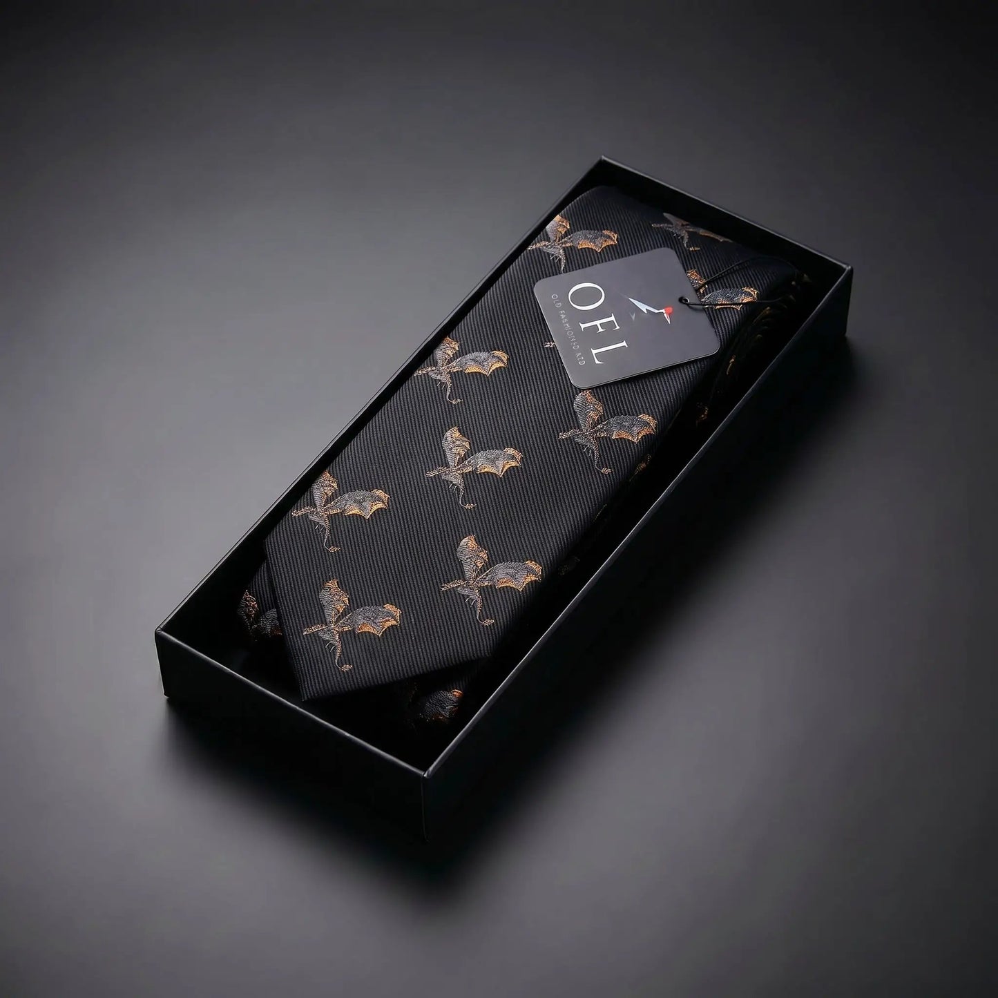 Dragon Tie Black by OFL Ties