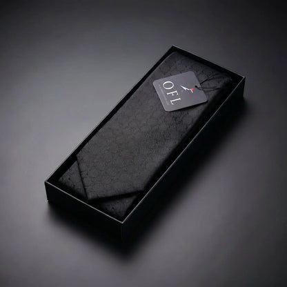 Black Noir Textured Tie by OFL Ties
