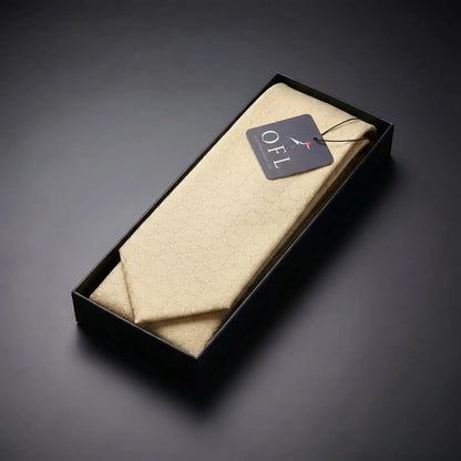 Champagne Textured Tie by OFL Ties