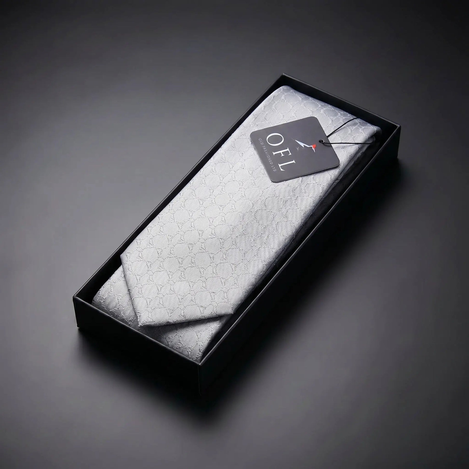 Grey Textured Tie by OFL Ties