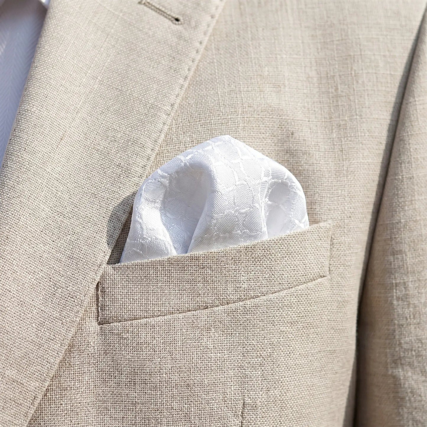 Iceberg Blue Textured Pocket Square by OFL Ties