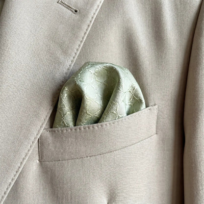 Sage Green Textured Pocket Square by OFL Ties