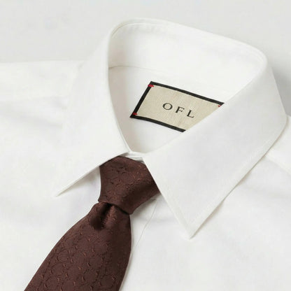 Red Brown Textured Tie by OFL Ties