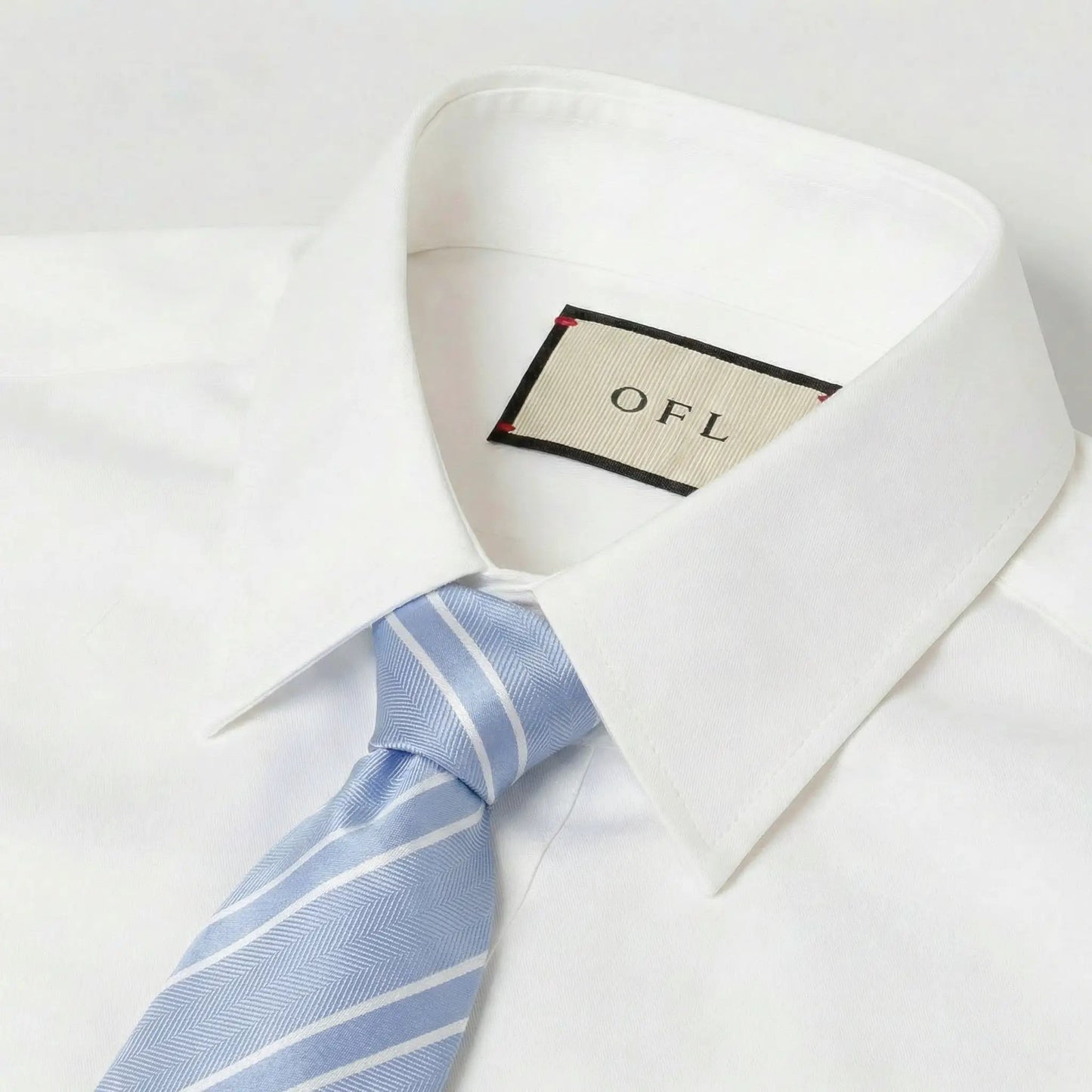 Light Blue & White Stripe Tie - Charleston Edit by OFL Ties