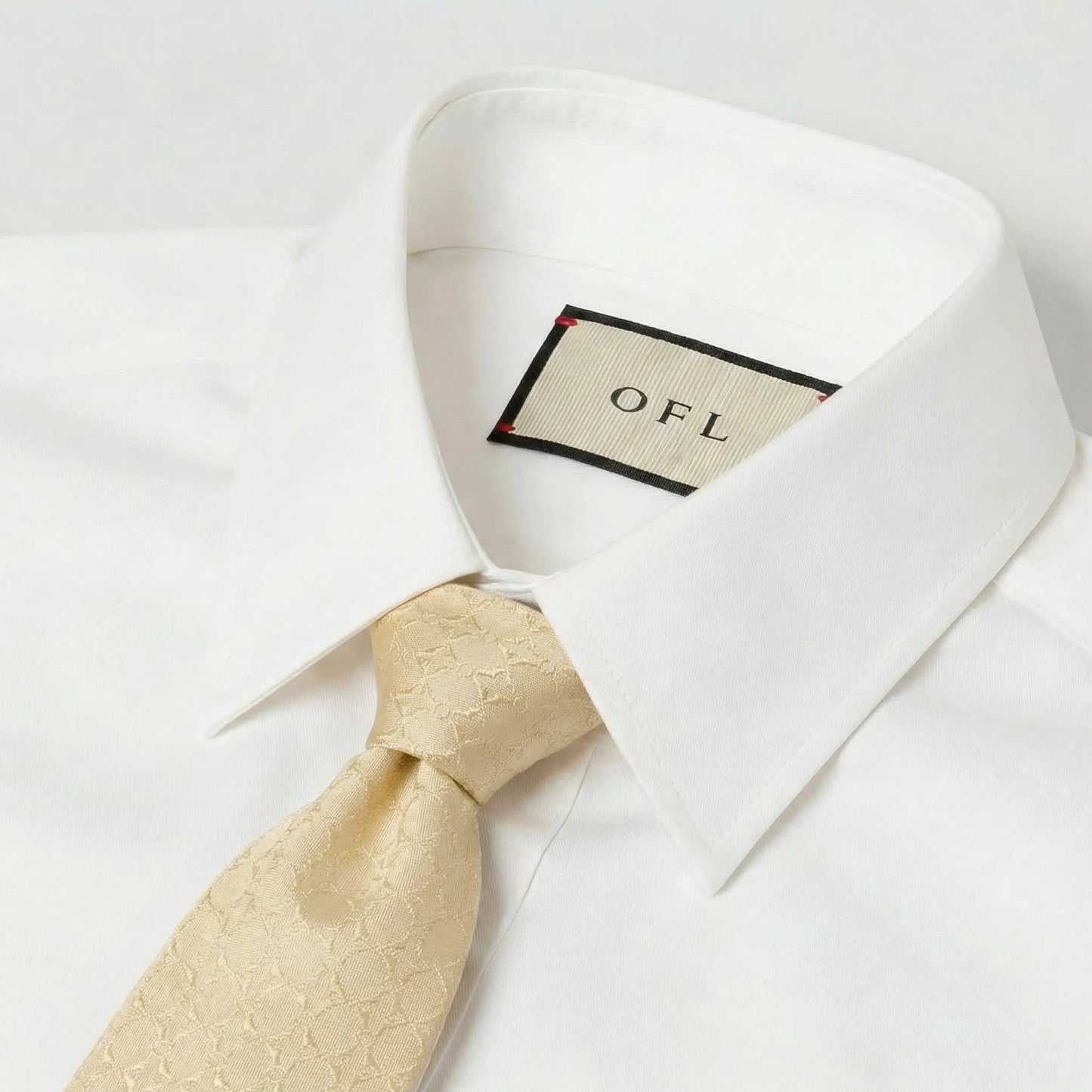 Champagne Textured Tie by OFL Ties