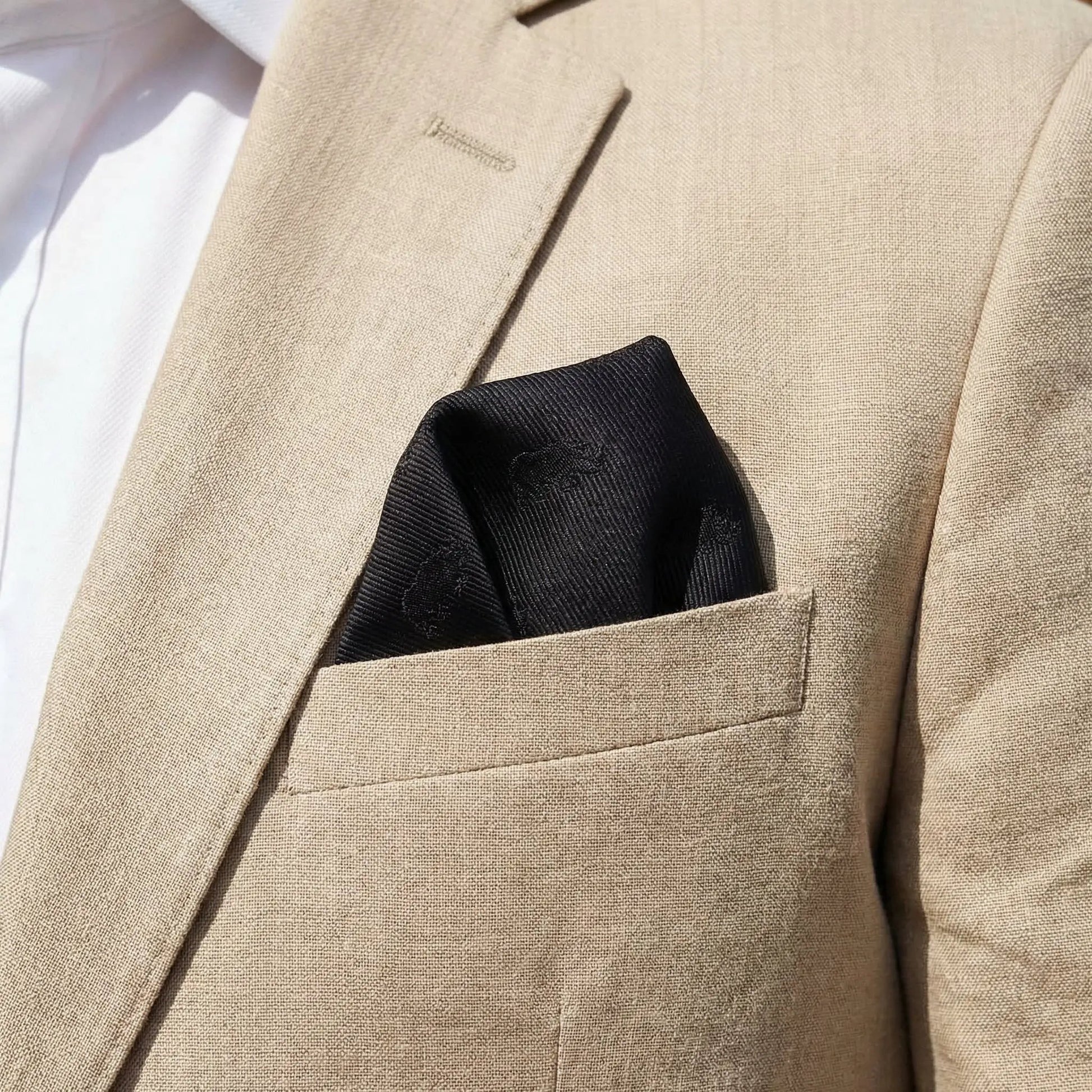 Black Rhino Pocket Square by OFL Ties