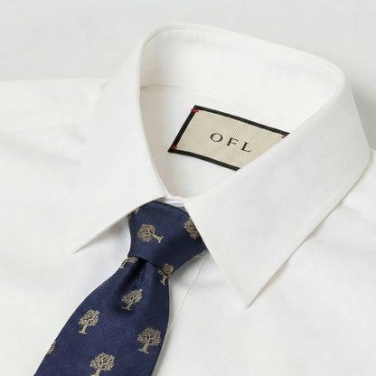 Tree Tie Navy Blue & Gold by OFL Ties