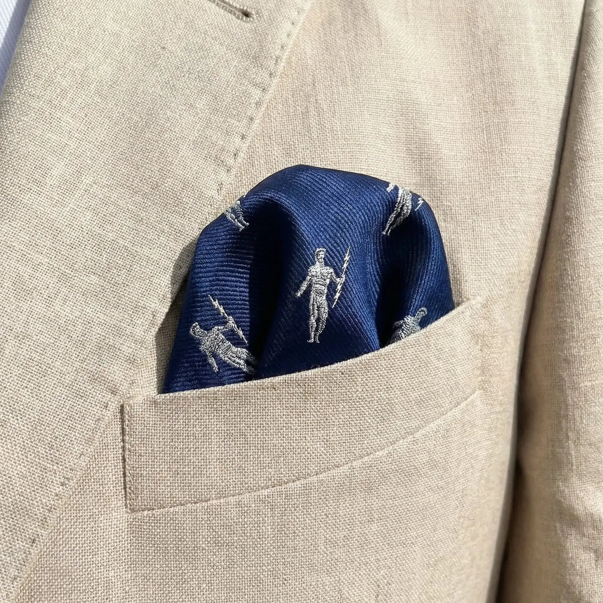 Zeus Greek God Pocket Square by OFL Ties