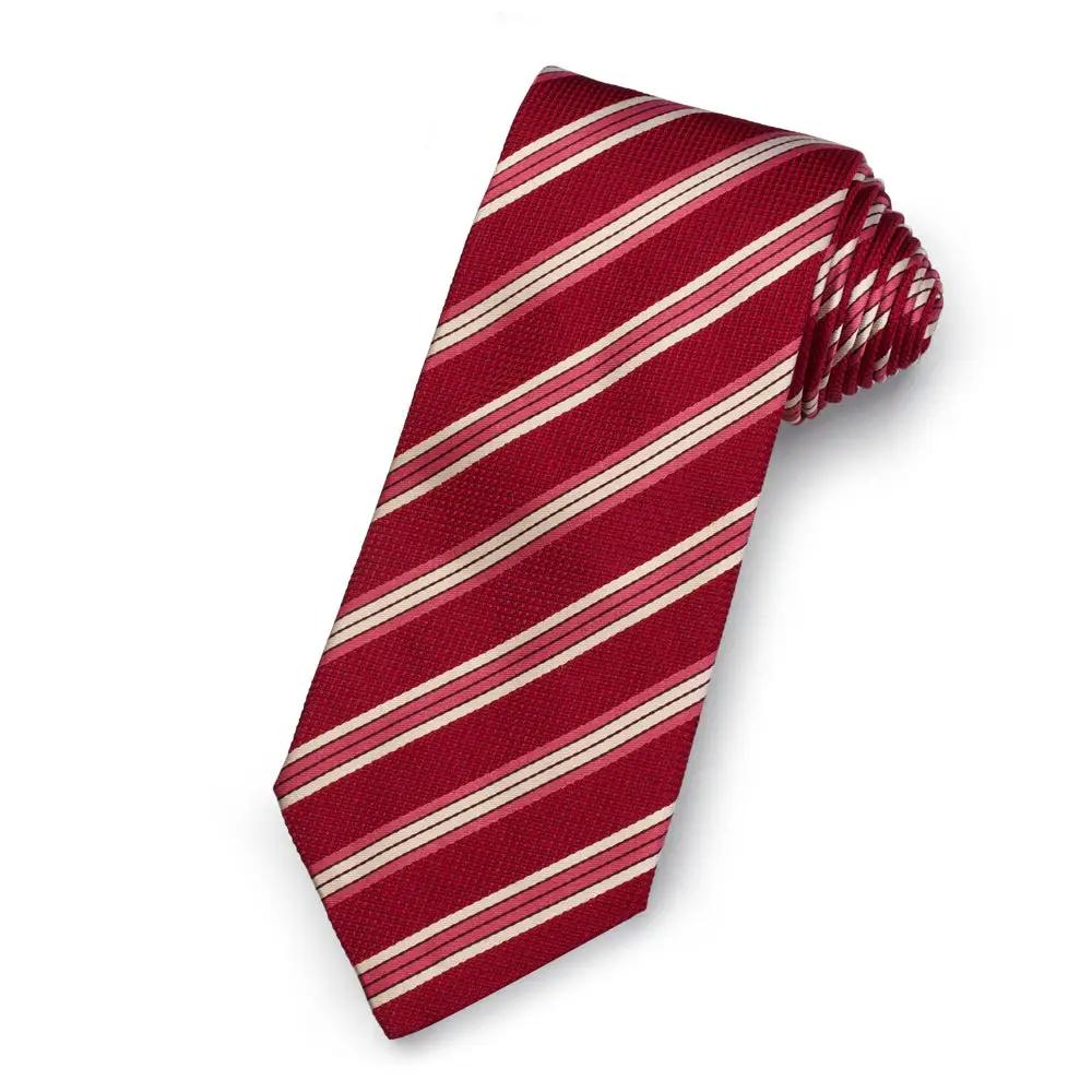 The St James Silk Stripe Tie by Benson & Clegg