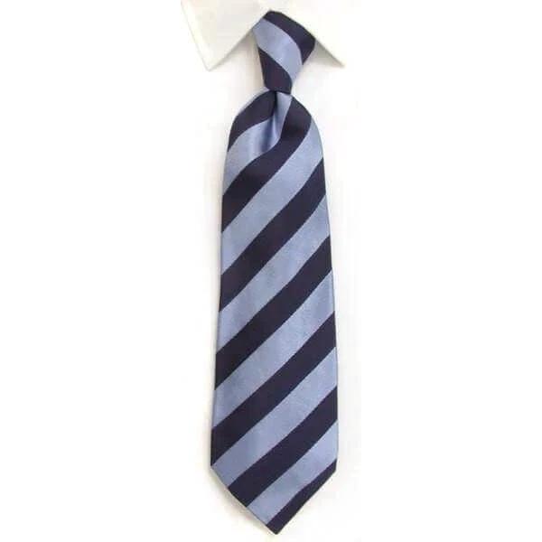 Handmade Navy & Blue Regimental Stripe Silk Tie by whtshirtmakers.com